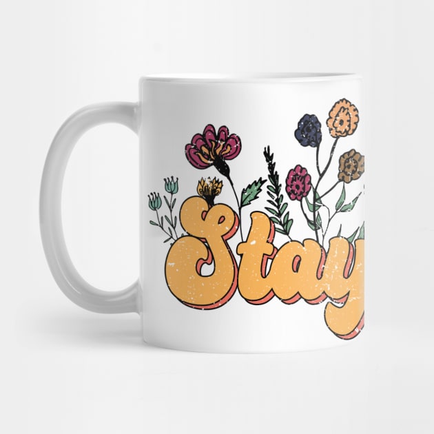 Stay Wild Retro Hippie 80s Design by Dojaja